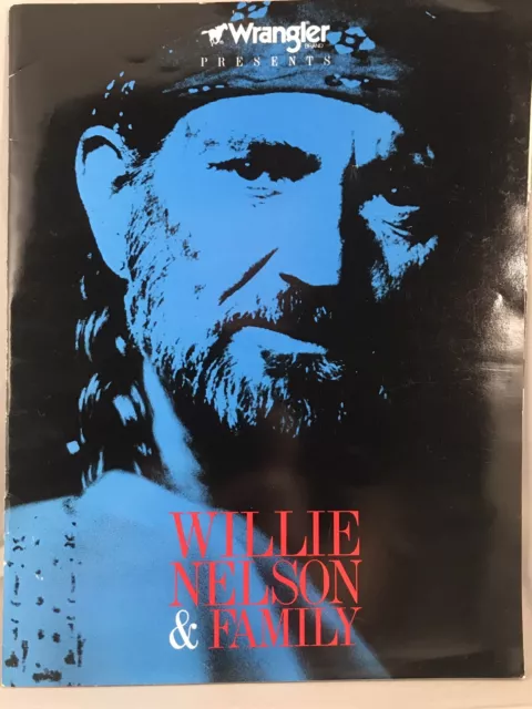 Willie Nelson & Family 1986 Wrangler Tour Concert Program NEAR MINT w/ Poster