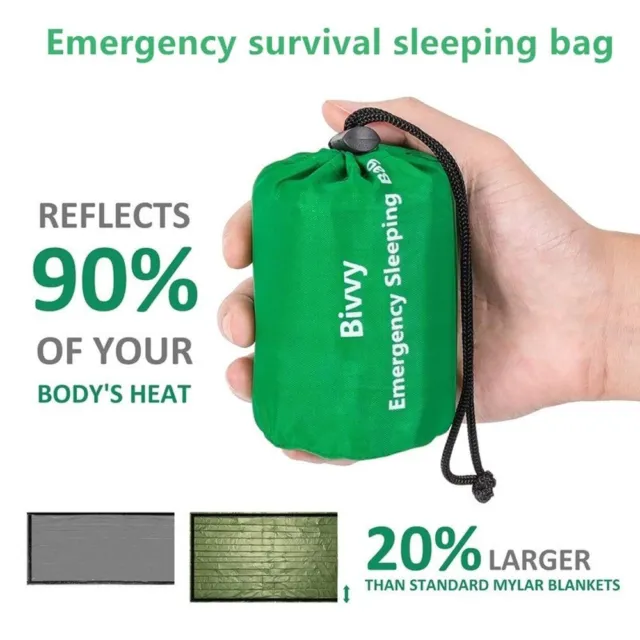 Outdoor Camping Thermal Sleeping Bag Emergency Survival Hiking Blanket☁