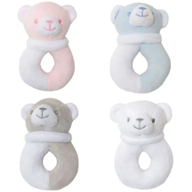 Baby Teddy Bear Rattle Newborn Boy Girl Rattle Toy Gift Baby Shower