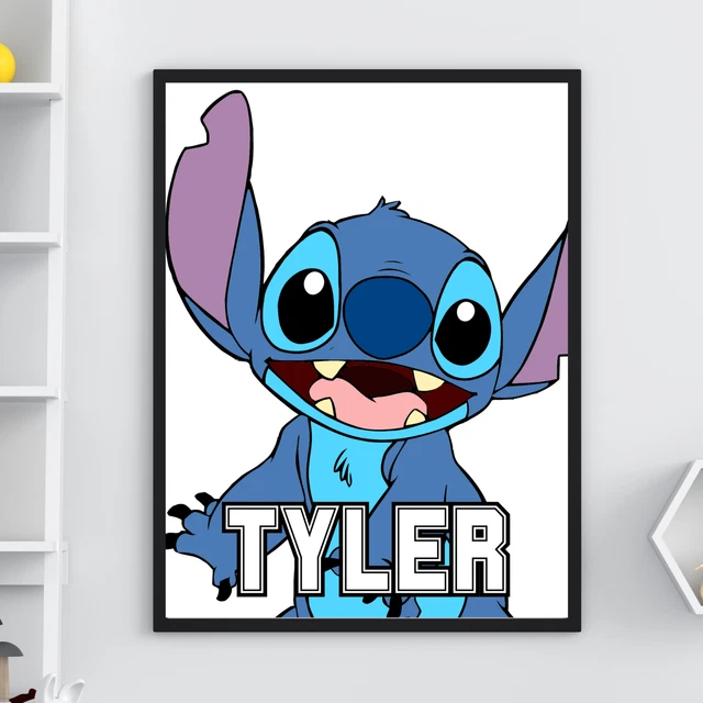 DISNEY LILO AND Stitch Kids Personalised Wall Art Poster Print Girl Boy