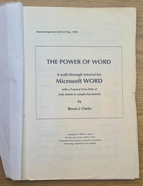 The Power of Word - Walkthrough Tutorial for Microsoft Word (May 1988)