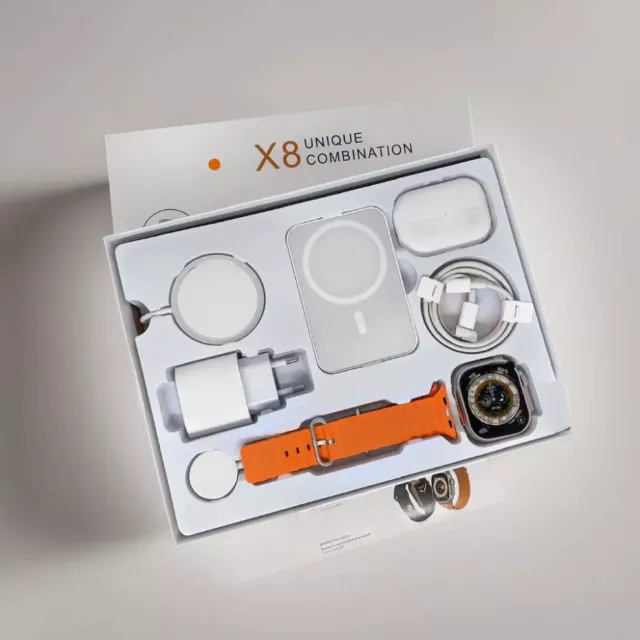 Coffret Smart Connecté : Montre, Chargeur, Batterie Ecouteur ( iOS/Android )