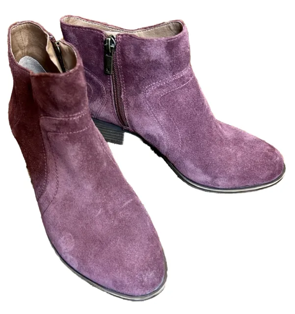 Lucky Brand Zip Ankle Boots (LP-Brolley) Women’s Size 7 Grape Purple