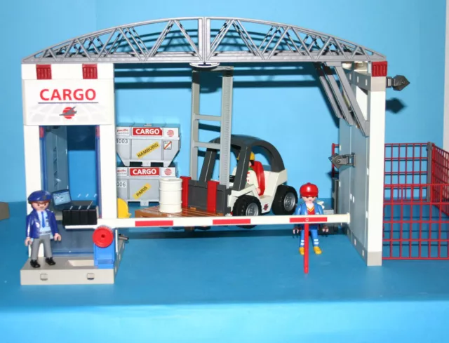 Große  Cargohalle 4314 + Gabelstabler von Playmobil  ( Flughafen / Halle )