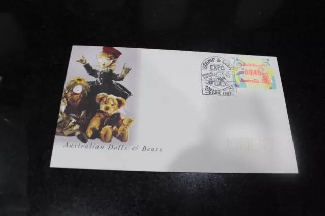 1997 Australian Dolls + Bears Stamp And Coin Expo Brisbane Frama Cover