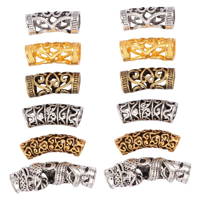 12 Pcs Alloy Hair Braiding Beads Miss Paracord Accessories Dread Beads