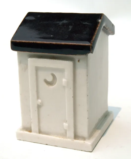 Vintage Razor Blade Holder Small Porcelain Outhouse