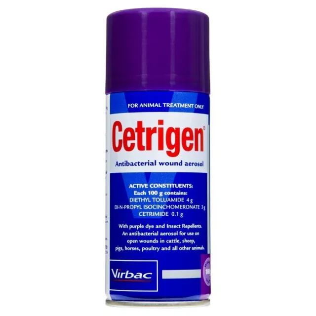 Virbac Cetrigen Antibacterial Wound Spray 100gm