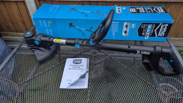 Macallister battery strimmer best sale