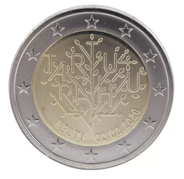 2 Euro ESTONIA 2020 TRATTATO DI TARTU - 2 € commemorativo