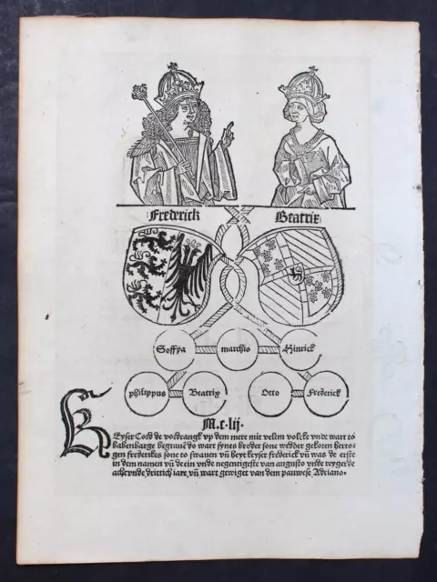 Deutsche Inkunabel,Cronecken Der Sassen,Von Conrad Botho, Schöffer,Mainz,1492,,