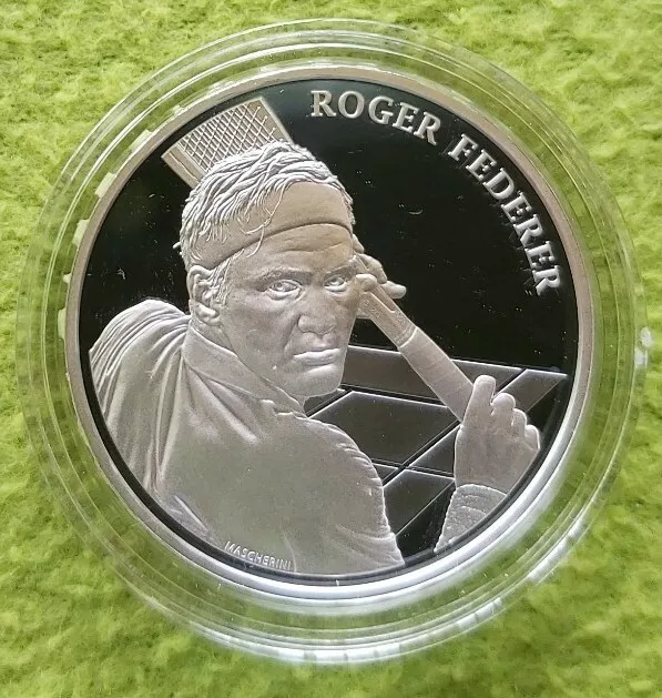 Silver PP proof CHF 20 Franken francs 2020 Roger Federer Suisse TENNIS LEGEND!!!