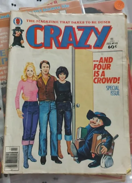 Three's Company Crazy Magazine Joyce Dewitt No Label Ritter Somers July 1978
