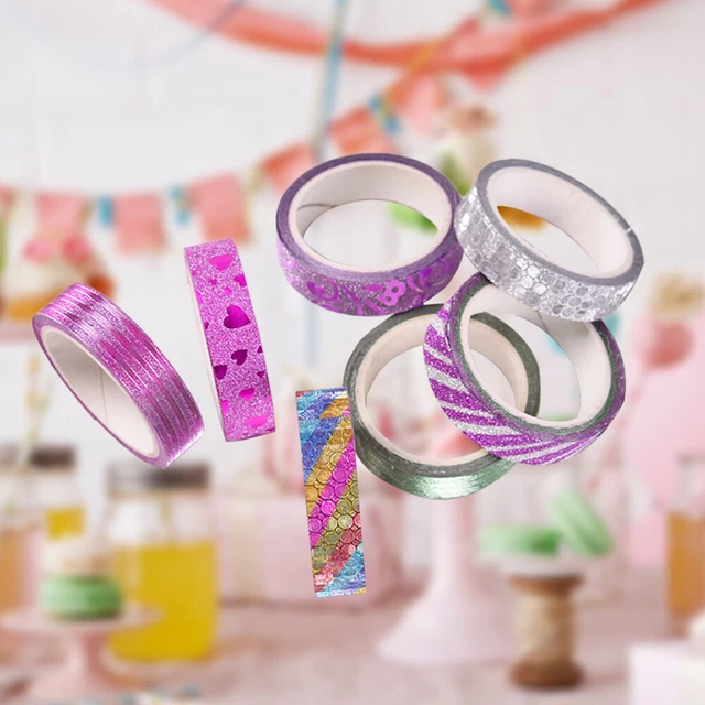 9 Pcs Ruban Washi Ruban De Masquage Large Bricolage Poudre D'or