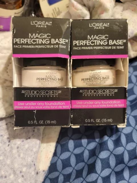 2 loreal magic perfecting base face primer 0.5oz scuffed box