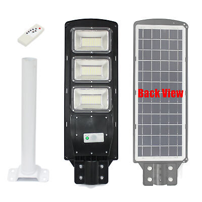 Outdoor Commercial 90W LED Solar Street Light Dusk to Dawn PIR Sensor Remote