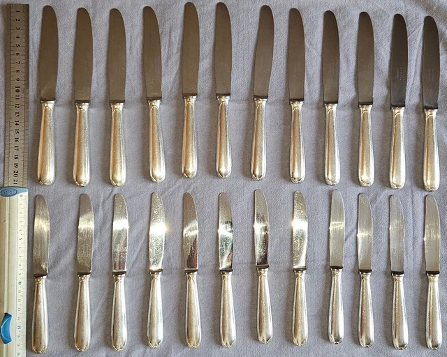 Lot De 12 Couteaux à Poisson Christofle - Modèle Versailles - Métal Argenté
