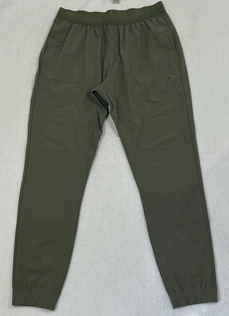 Gymshark Mens Green Studio Slim Fit Elastic Waist Pockets Jogger Pant Size M