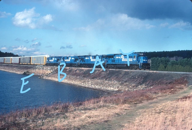 Boston & Maine B&M CR C32-8 Action West Boylston MA 1981 Original Kodachrome