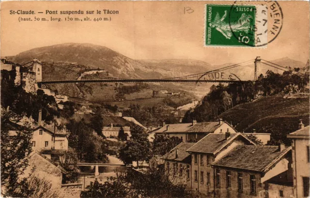 CPA AK St-CLAUDE - Pont Suspendu sur le Tacon - Jura (777003)
