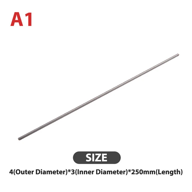 Silver Round 304 Stainless Steel Capillary Tube Pipe 250mm Hollow Circular Tube~