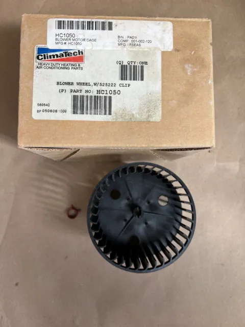 New Climatech HVAC Blower Wheel W/ 525222 Clip HC1050