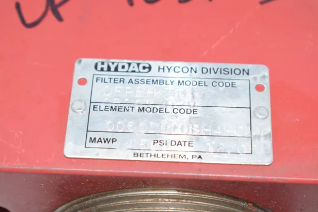 Filtre à pression hydraulique Hydac HYCON DFPBH/60 QB101,0/V 4500 PSI 3