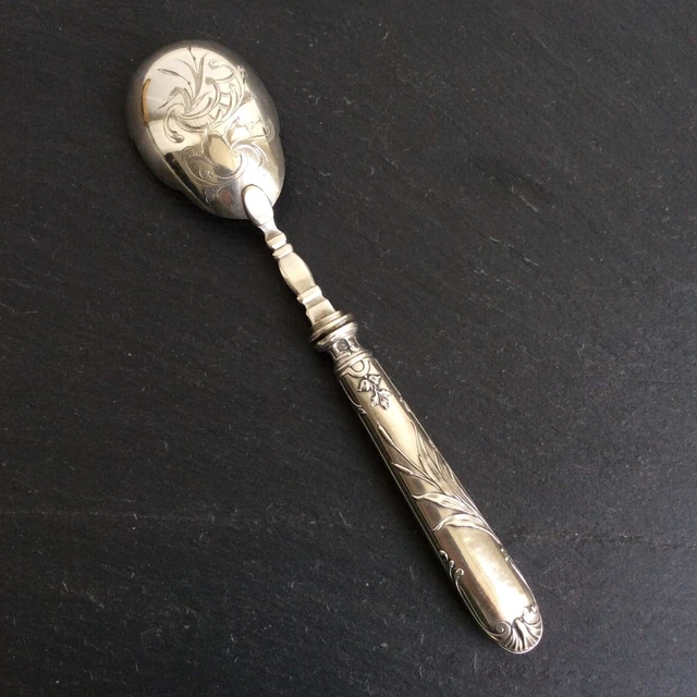 Ancienne Cuillère Collection Paris Arc De Triomphe 1900 En Argent Sterling - Poinçon Minerve, Belle Patine