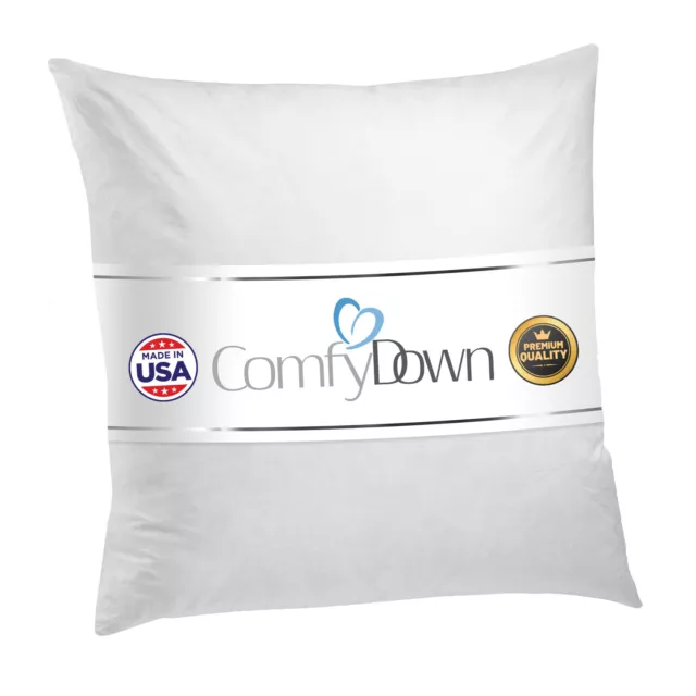 ComfyDown - Euro Square Pillow Insert FEATHER / DOWN  Sham Stuffer - ALL SIZES!!