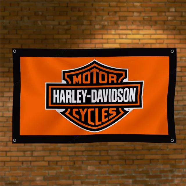 Drapeau de motos Harley Davidson, 3x5 pieds, bannière de Garage, décor... 2