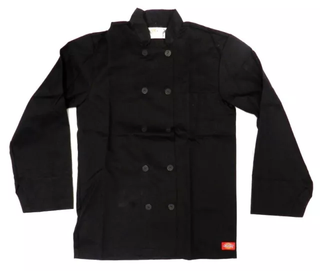 2 Dickies Black Chef Jacket 3XL CW070305B Restaurant Button Front Uniform Coats