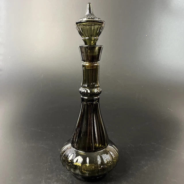 VINTAGE JIM BEAM I Dream of Jeannie Genie Bottle 1964 Smoke Green Glass