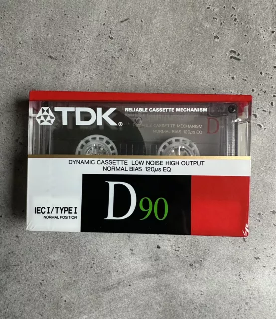 Blank Cassette Tape TDK D90 IEC I Type I Normal Position