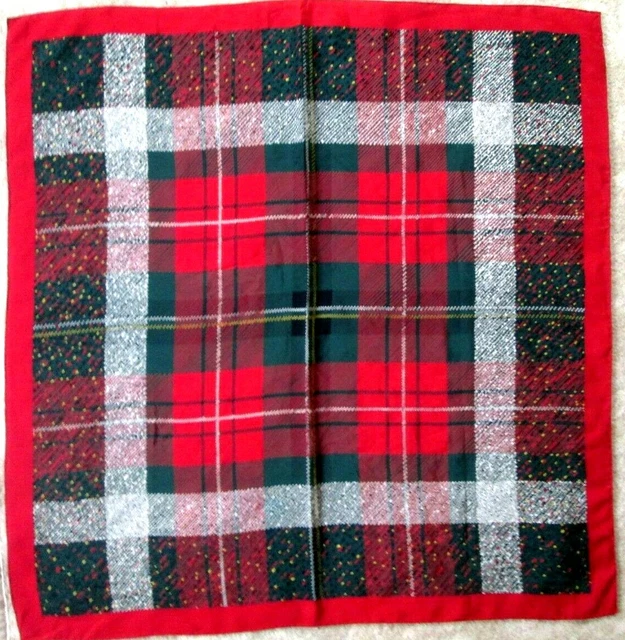 Foulard Carré MANTERO En Soie 100% - Vintage, Dimensions 77x78 Cm, Couleur Bleue