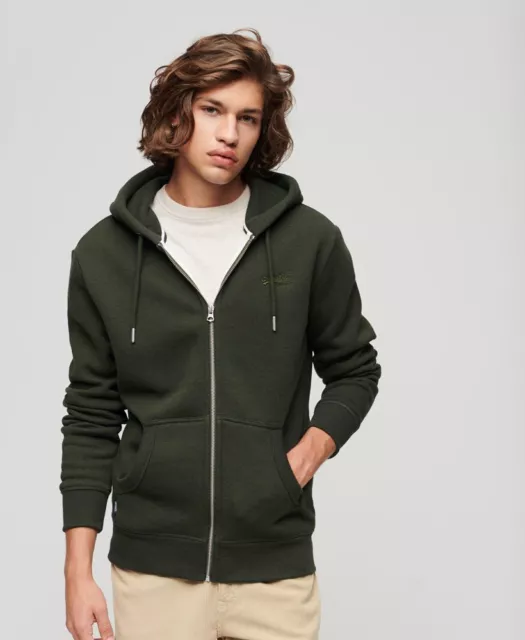 Superdry Mens Essential Logo Zip Hoodie