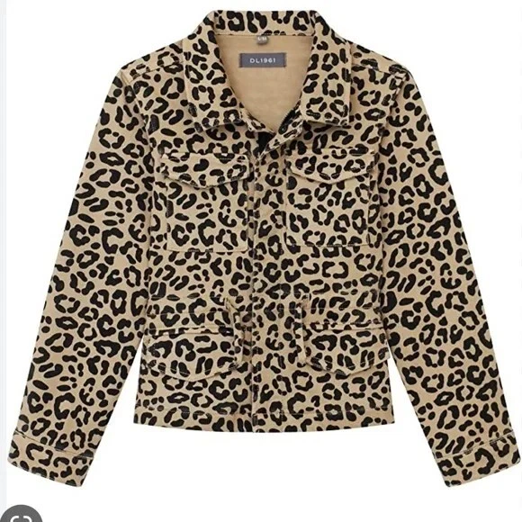 DL1961 Rocco Jean Jacket Wild Cat Sz Lg NWT