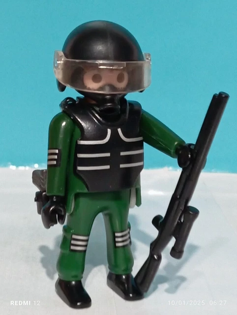 Playmobil K1174 POLIZIA – Scudo Antisommossa Stretto Trasparente Vintage 3401 - Foto 3