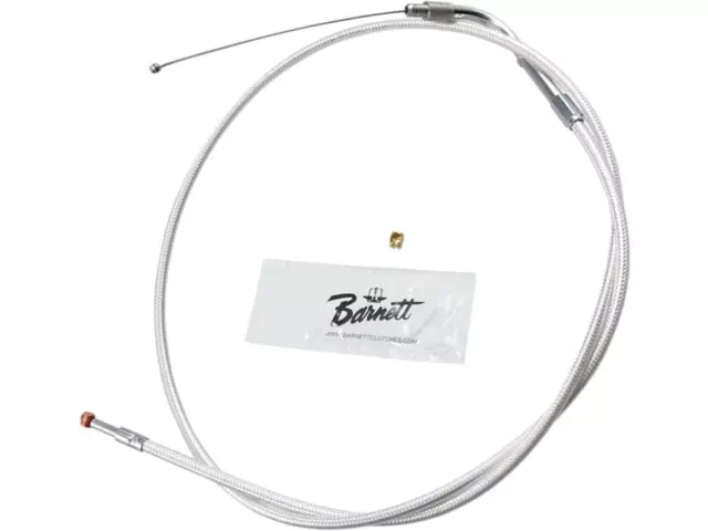 Barnett Platinum Idle Cable 45 Deg Steel Clear Chrome Look 32" For 96-02 XLH1200