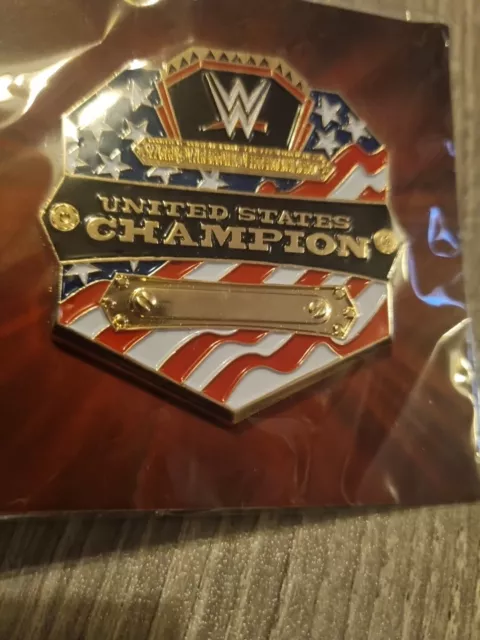 Wwe Slam Loot Crate Exclusive - United States Champion Replica Belt Pin Badge 3