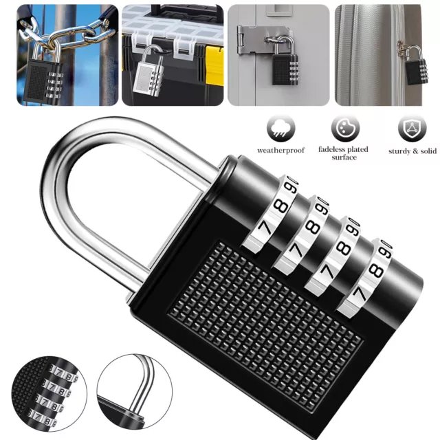 4 Digit Combination Padlock With Password For School Locker Travel Luggage Lock