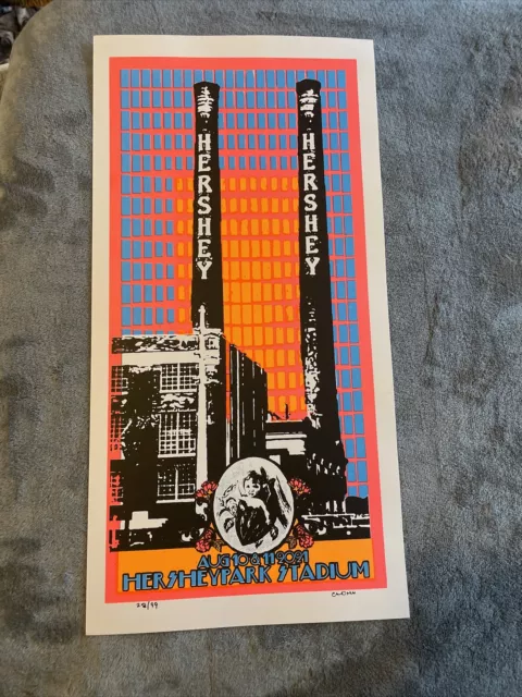 phish hershey poster 8/10-11/2021 Phan Art