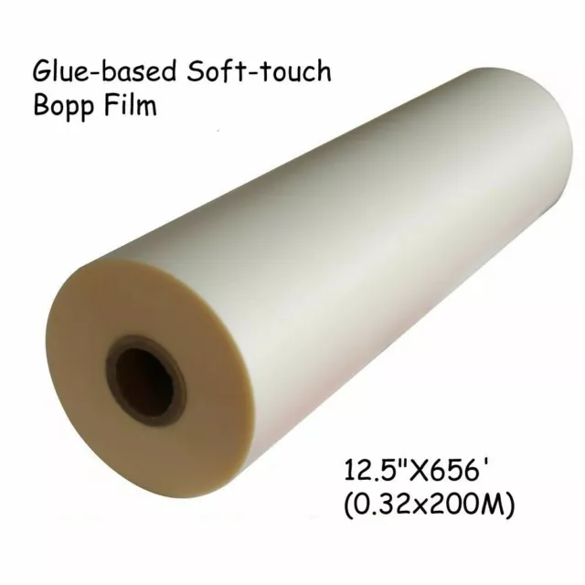 12.5"x656' Bopp Glue-based Soft-touch Laminating Film Laminating Machine Art