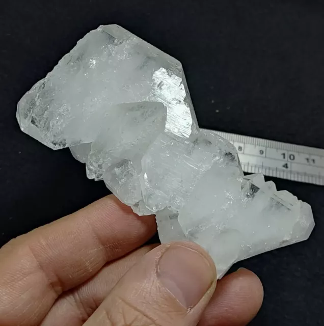 An amazing specimen of terminated faden Quartz crystal 130 grams