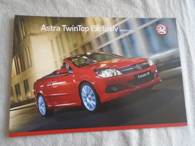 Vauxhall Astra TwinTop Exclusiv brochure 2008 Models UK market