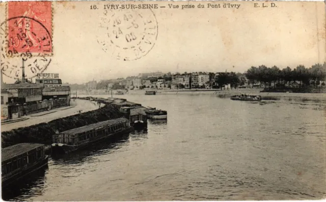 CPA AK Ivry Vue prise du Pont d'Ivry FRANCE (1282600)
