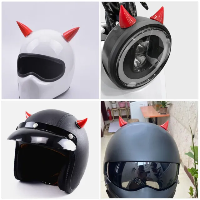 4 Pcs Horns Bike Helmet Adhesive Accessories Small Devil Car Man Demon 2