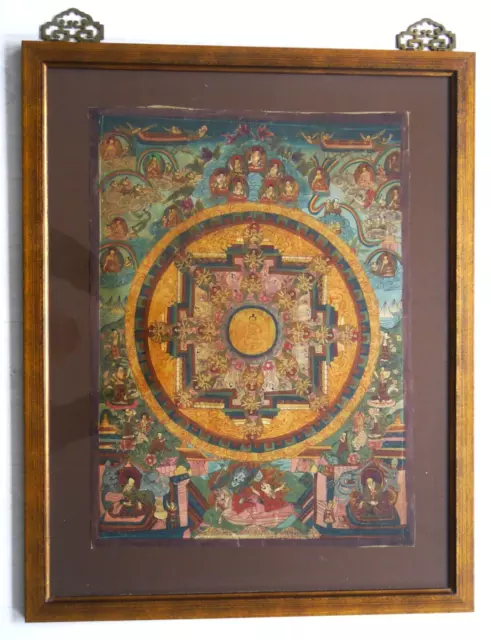 Thangka - Mandala - Samsara - Hausaltar - Kreislauf des Lebens - Asien - 43x60cm