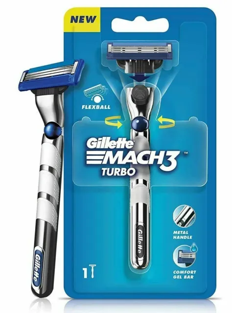 Gillette Men's Mach 3 Turbo Razor with Flexball Technology + Free Shipping