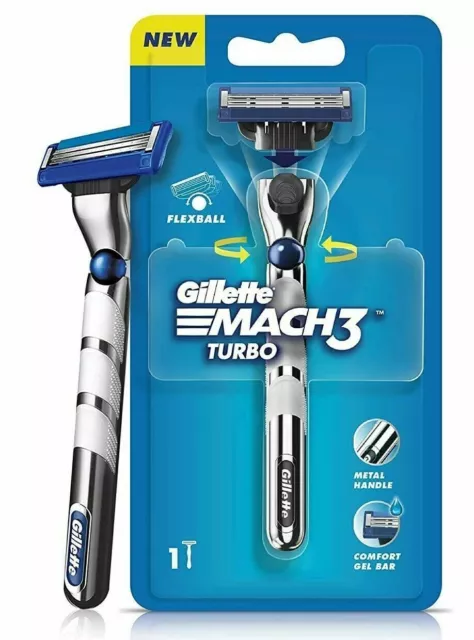 Gillette Men's Mach 3 Turbo Razor with Flexball Technology + Free Shipping