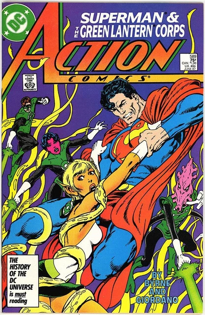 Action Comics 589 Nm- 9.2 High Grade Superman Green Lantern John Byrne Dc Bin